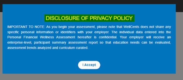Disclosure of Privacy Policy
