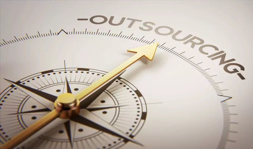 Compass pointing to Outsourcing