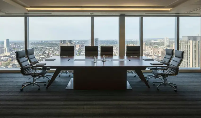 Empty boardroom