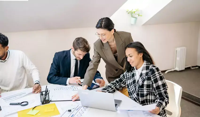 Group of business workers in an office