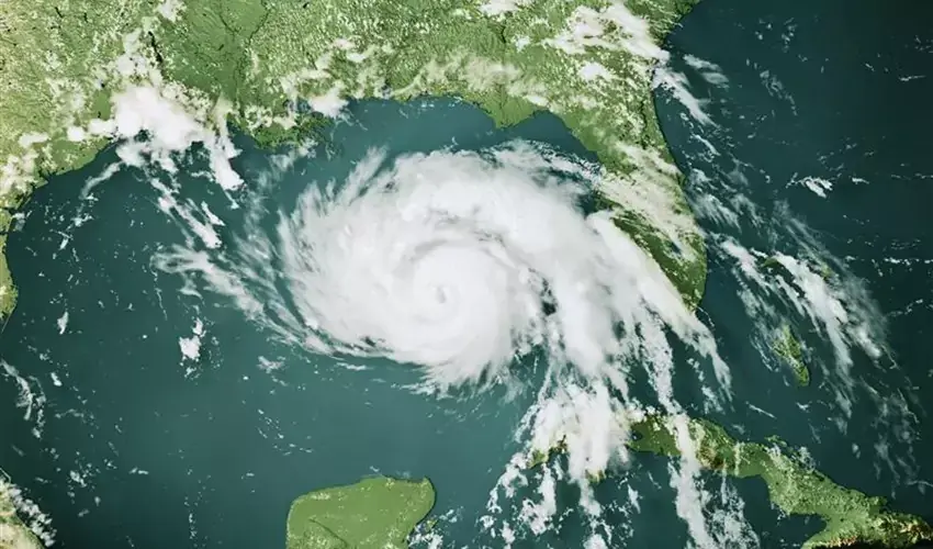 Satellite view of Hurricane